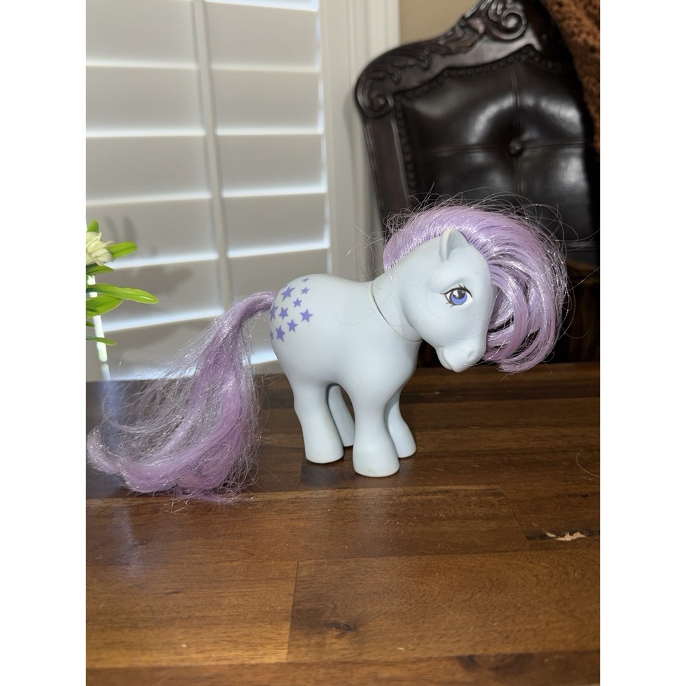 Vintage My Little Pony G1 Bluebell Pony Purple Hair Blue Body
